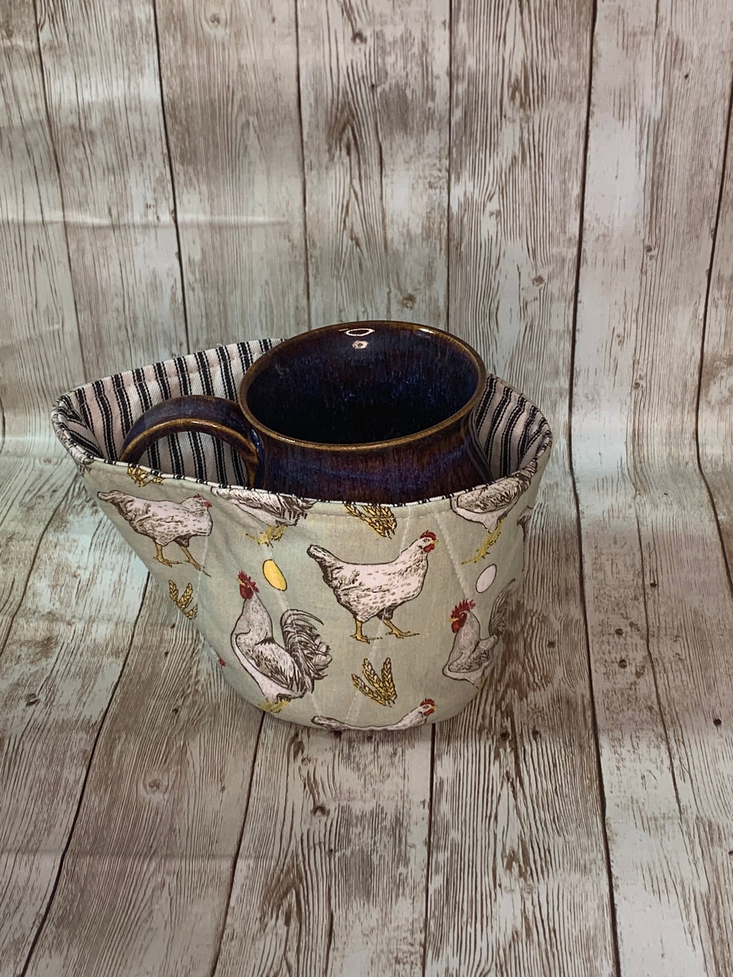 Chicken and Rooster Microwave Mug Cozy